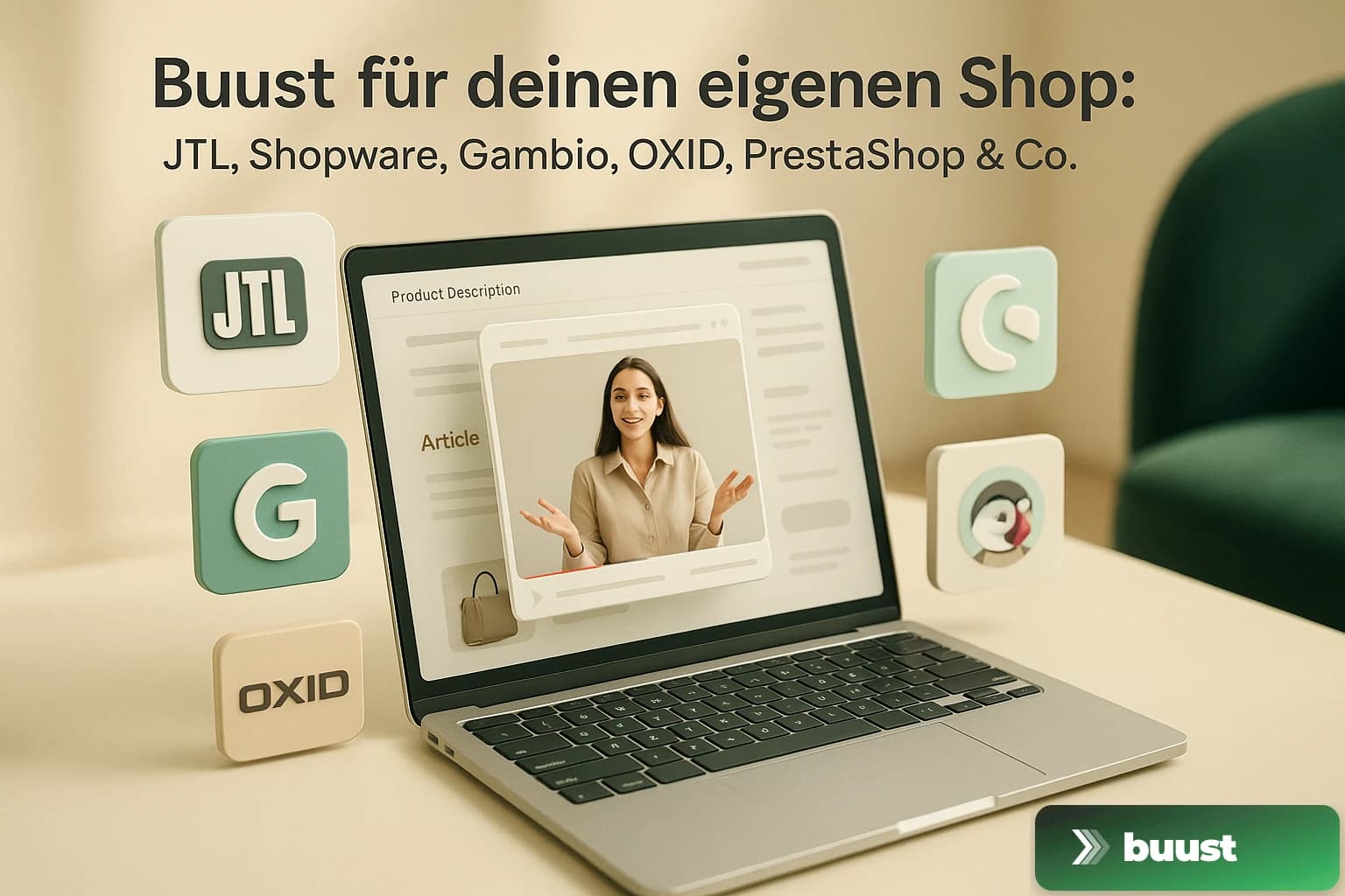 Buust para tu propia tienda: JTL, Shopware, Gambio, OXID, PrestaShop y más