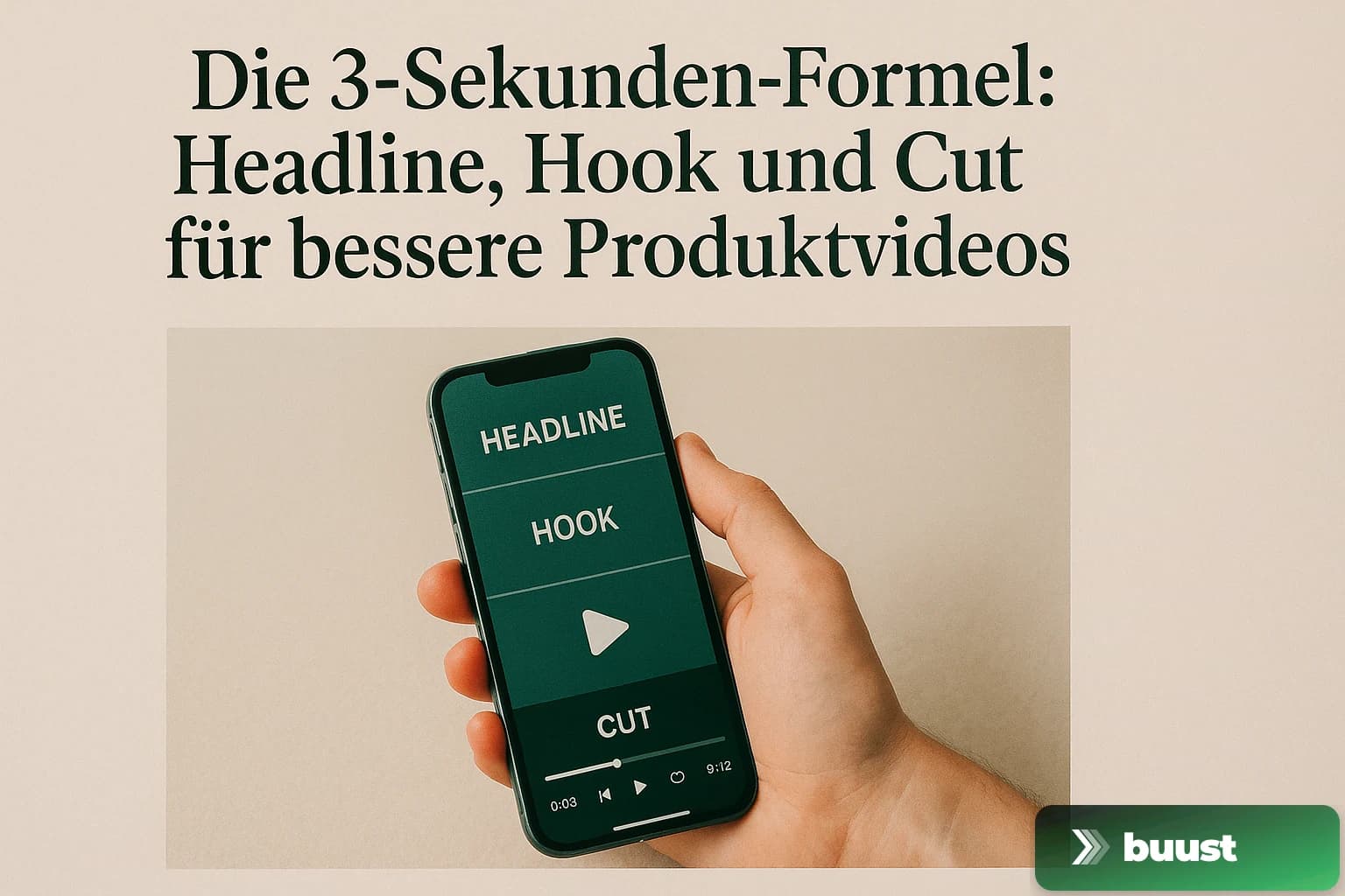 Die 3-Sekunden-Formel: Headline, Hook und Cut für bessere Produktvideos