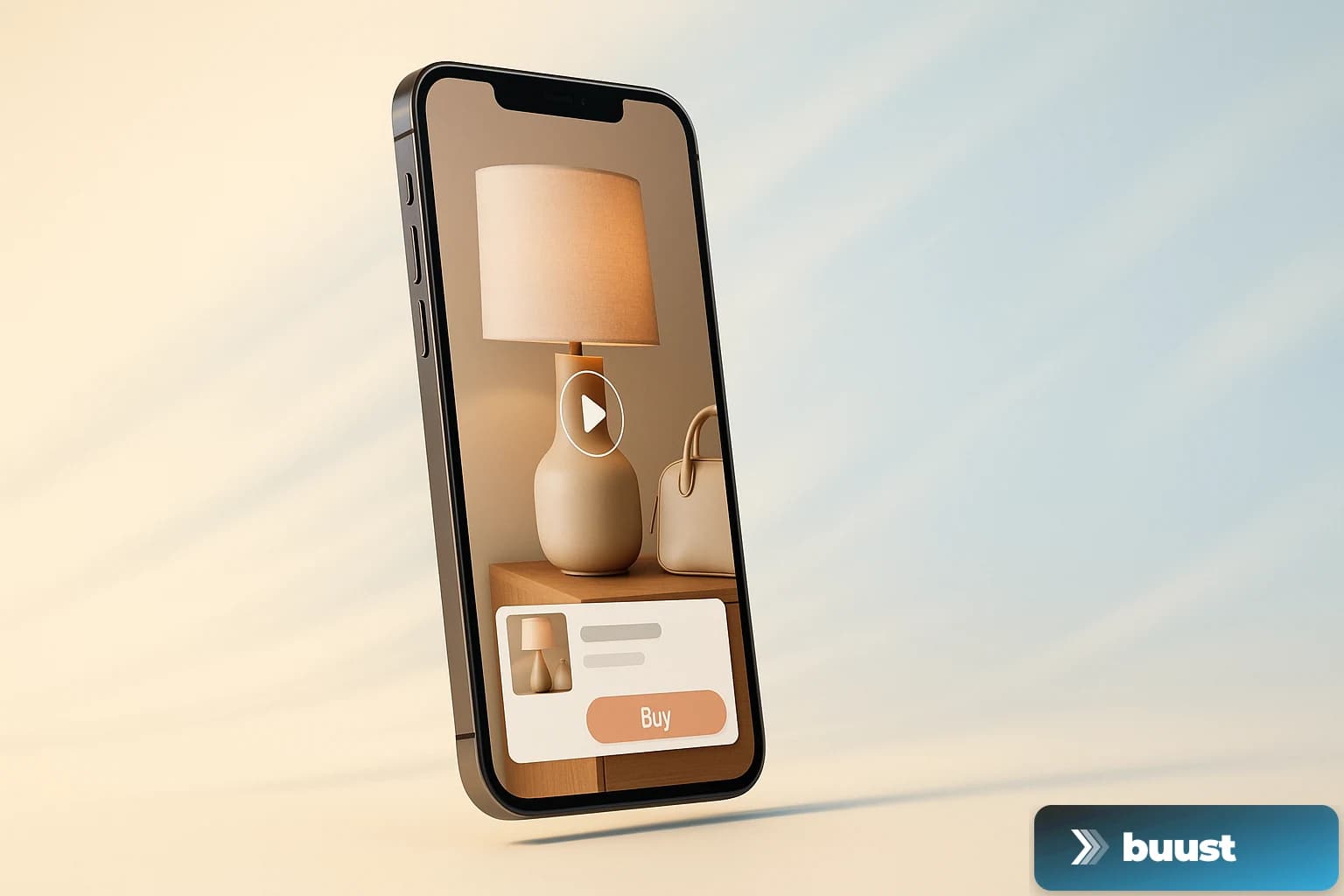 TikTok-Shop-Produktseite auf einem Smartphone im Hochformat mit nativem 9:16-Produktvideo