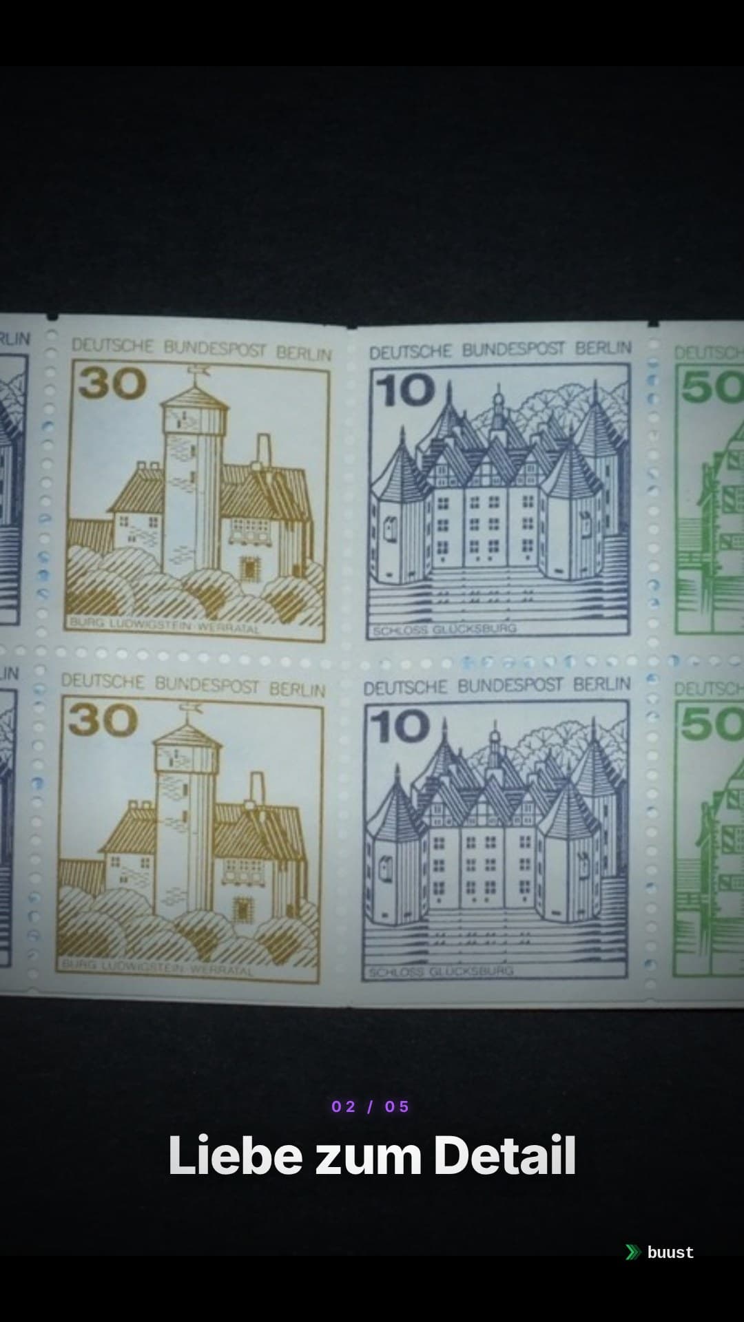 Verkaufsvideo-Beispiel für Briefmarken