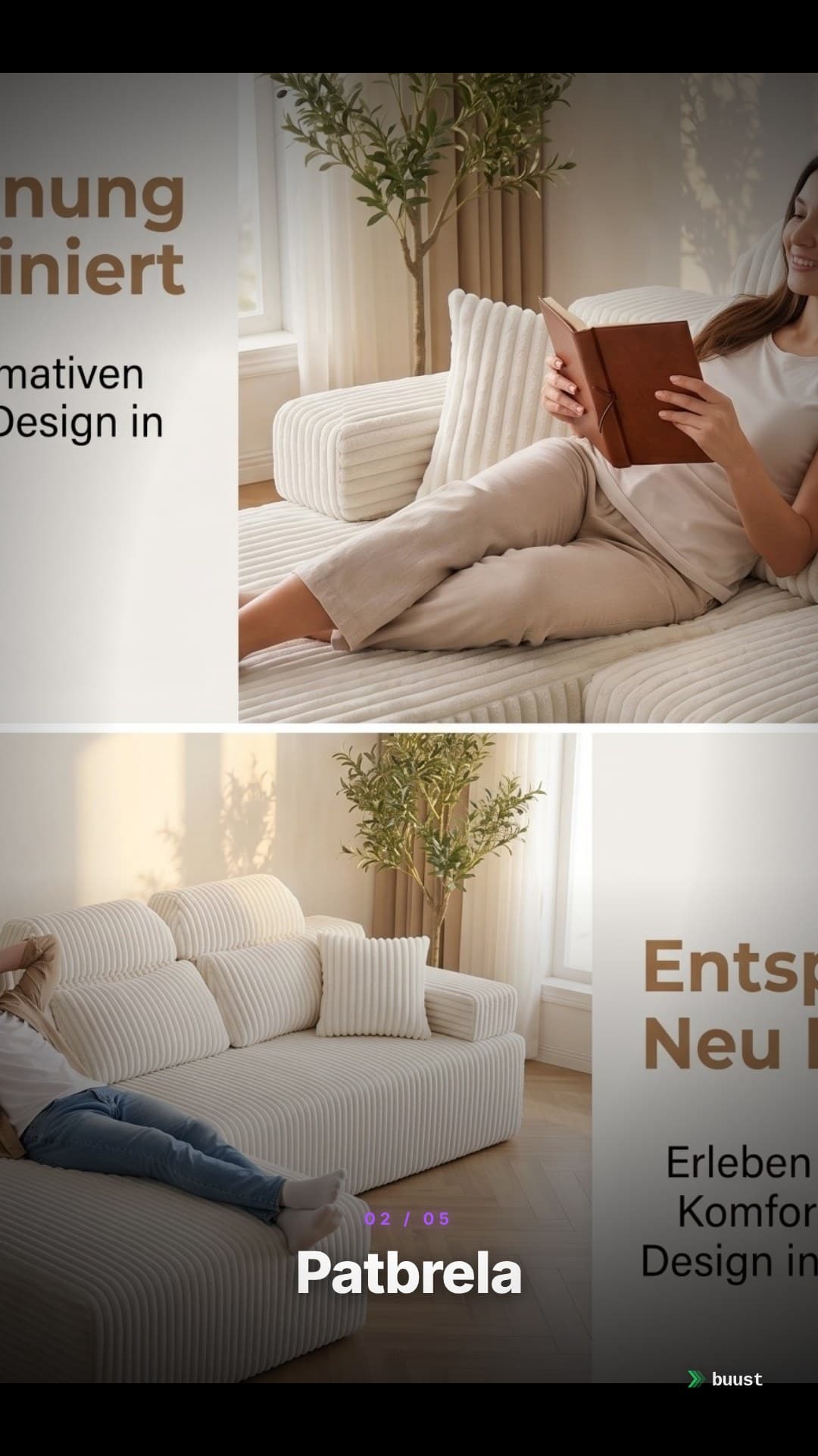 Sales video example for Ecksofas