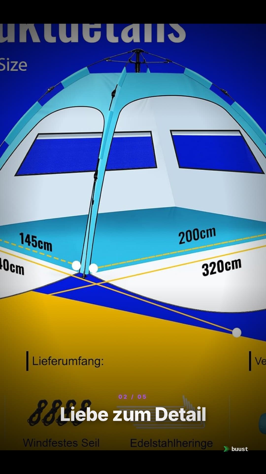 Sales video example for Campingzelte