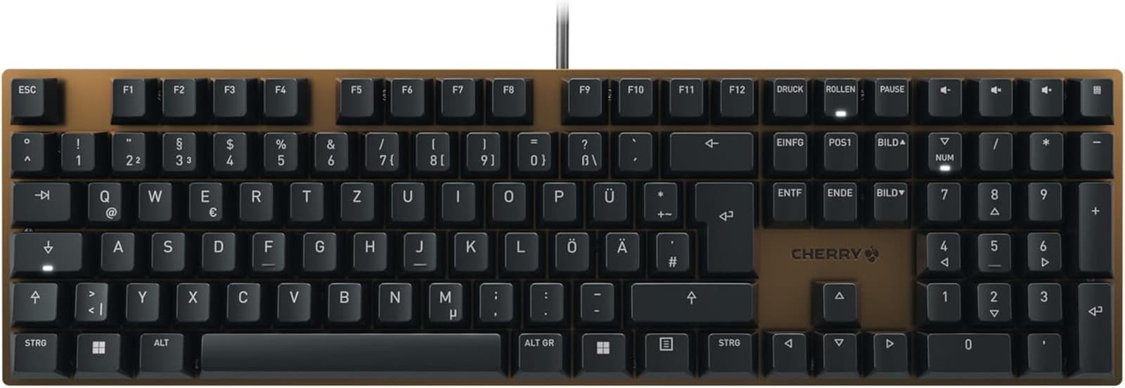CHERRY KC 200 MX, Mechanische Office-Tastatur Mit Eloxierter Metallplatte, Deuts