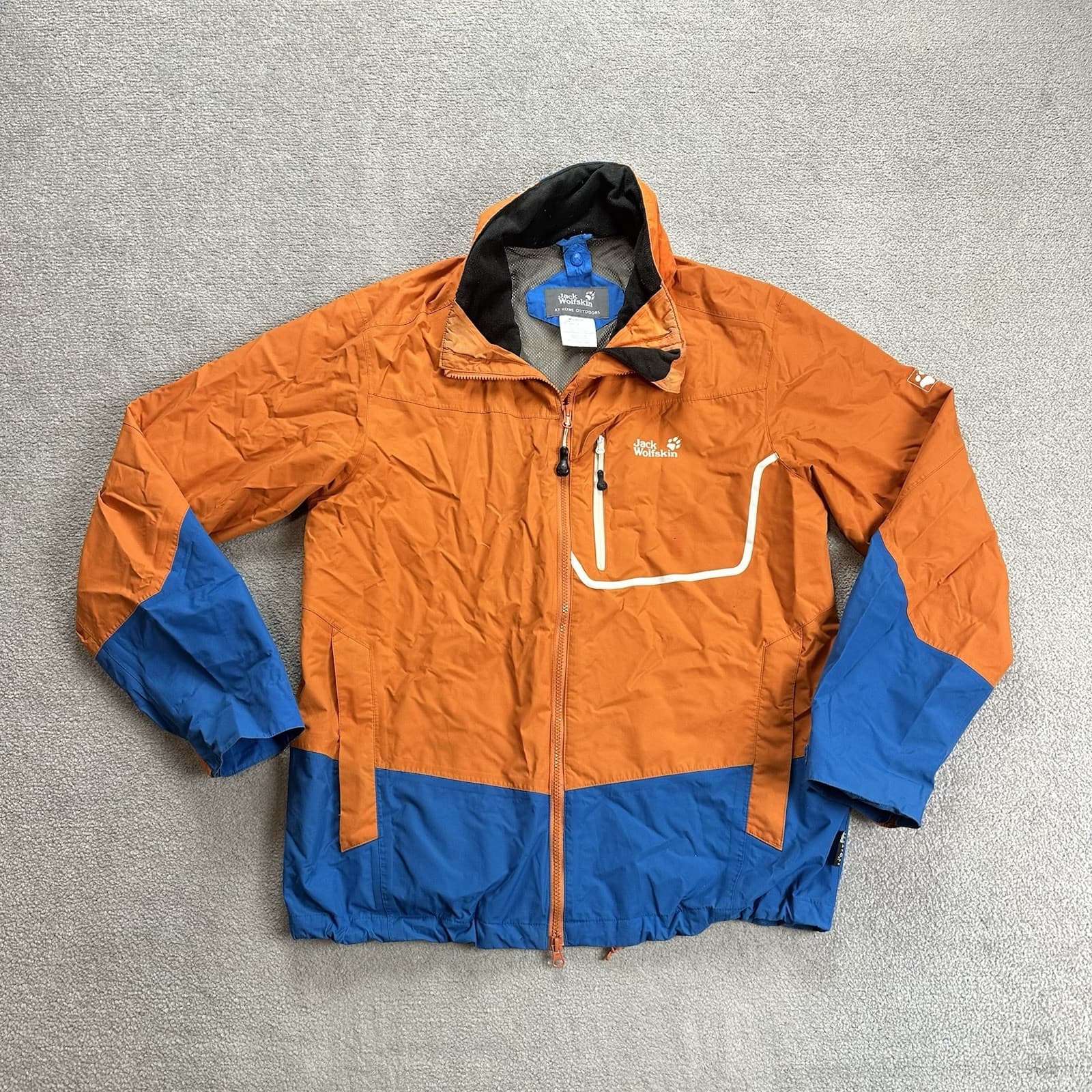 JACK WOLFSKIN Herren Jacke Gr L Windbreaker Windjacke Regenjacke 24507 Orange