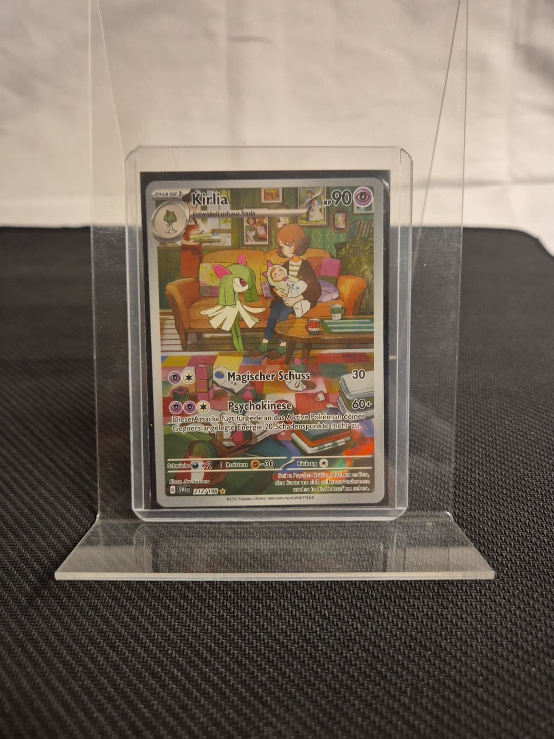 Kirlia 212/198 Karmesin Purpur Illustration Rare Near Mint Pokemon Karte Deutsch