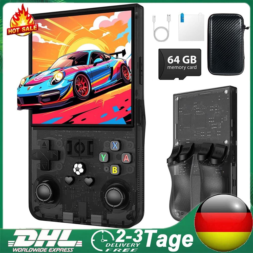 R36MAX Retro-Handheld-Videospielkonsole, 18.000 Spiele, Nintendo, Gameboy, 64 GB