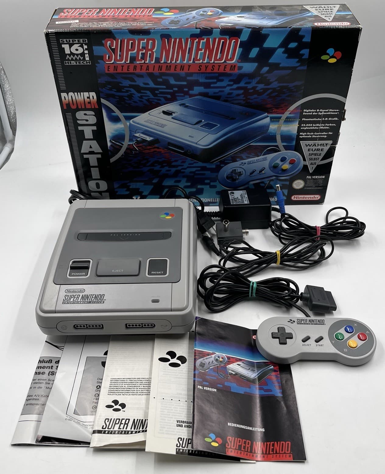 Super Nintendo SNES Retro Konsole Controller OVP Sammlung Schöner Zustand