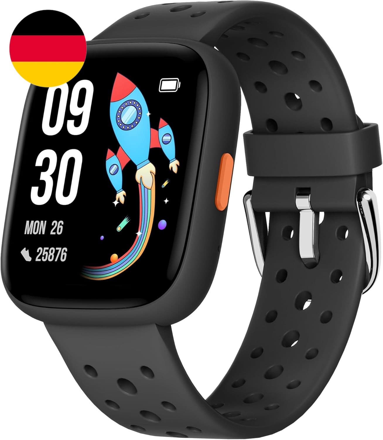 BIGGERFIVE Smartwatch Kinder, 1,8" Fitness Uhr Schrittzähler, 24/7 Puls, Schlafm
