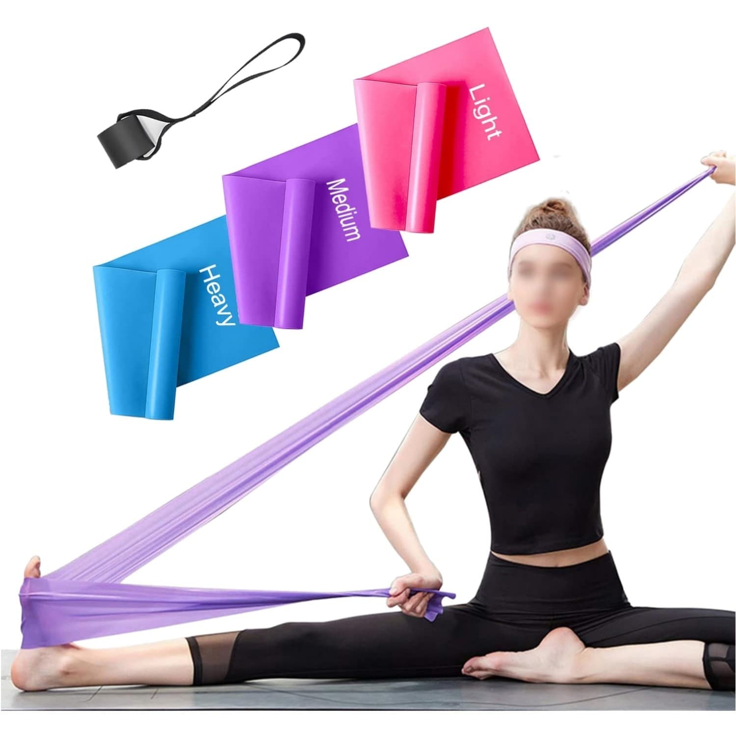 Fitnessbänder Set Widerstandsbänder Stretching Gymnastik Yoga Zubehör