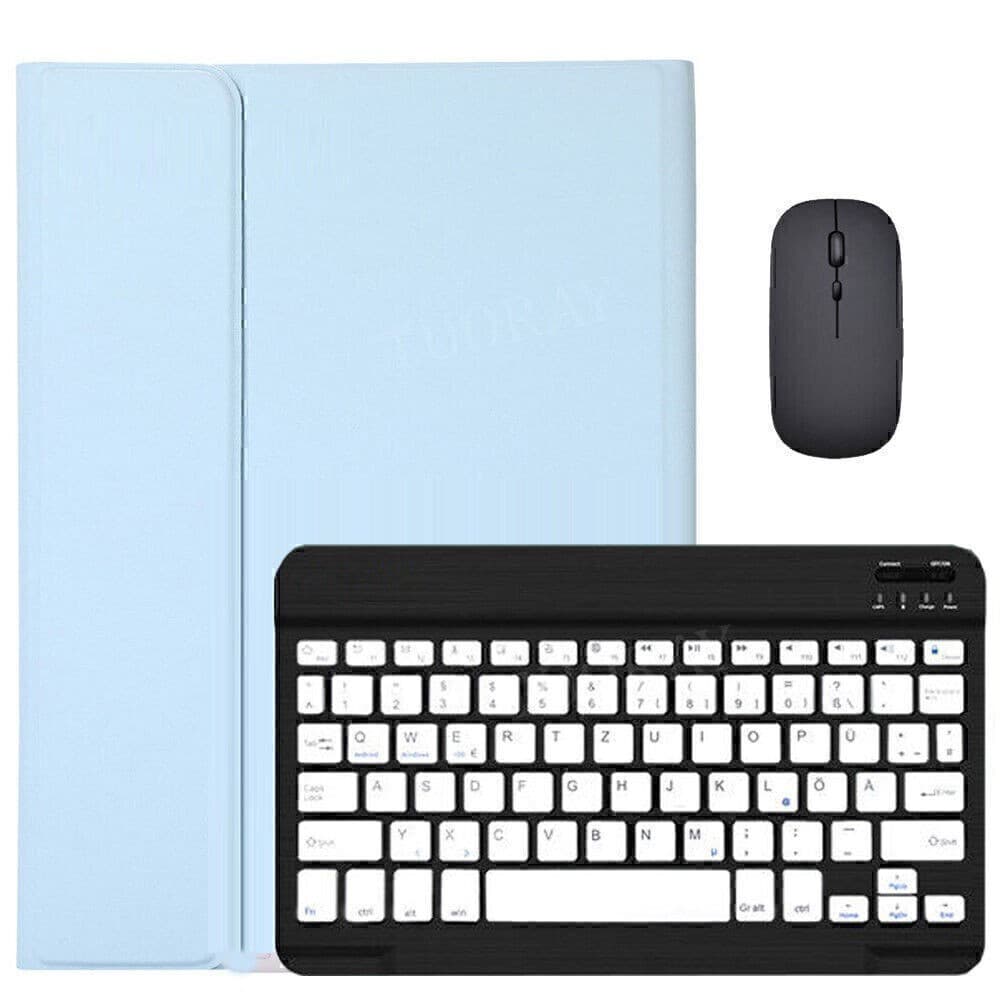 Schutzhülle QWERTZ Tastatur Maus Für iPad 7 8 9 10 11. Gen A16 M3 M2 Air Pro 11"