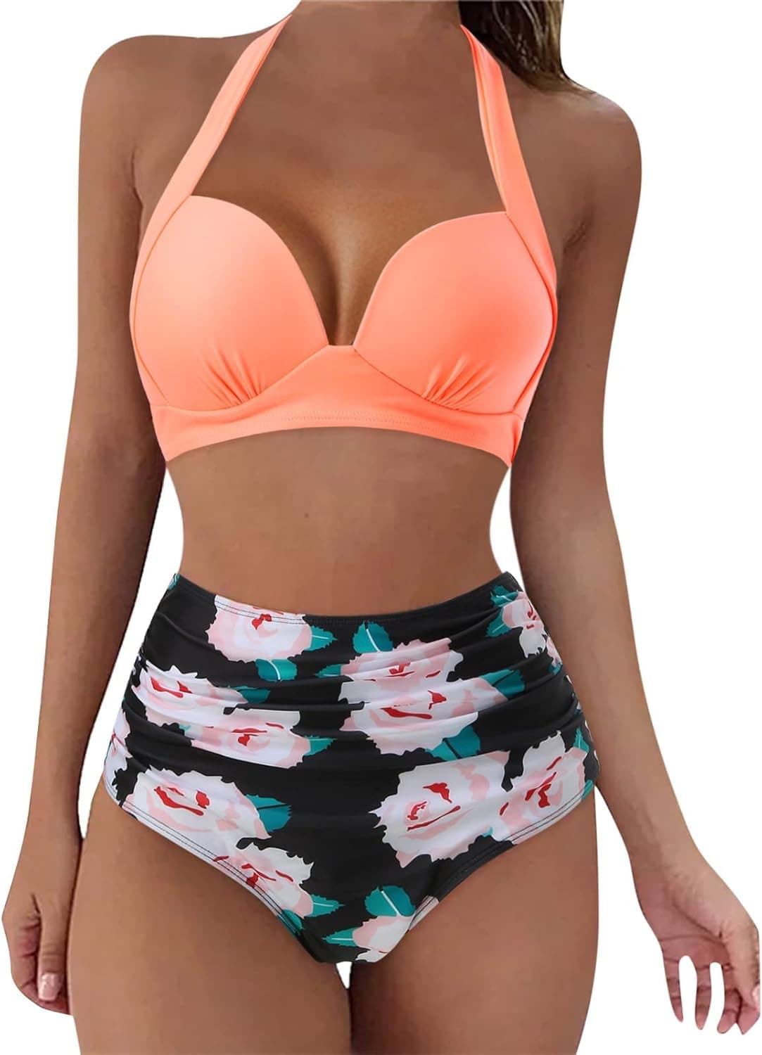 WILLBEST Bikini Damen Set Push up Sexy Weiss Damen Bikini Set Mit Mesh Zweiteili
