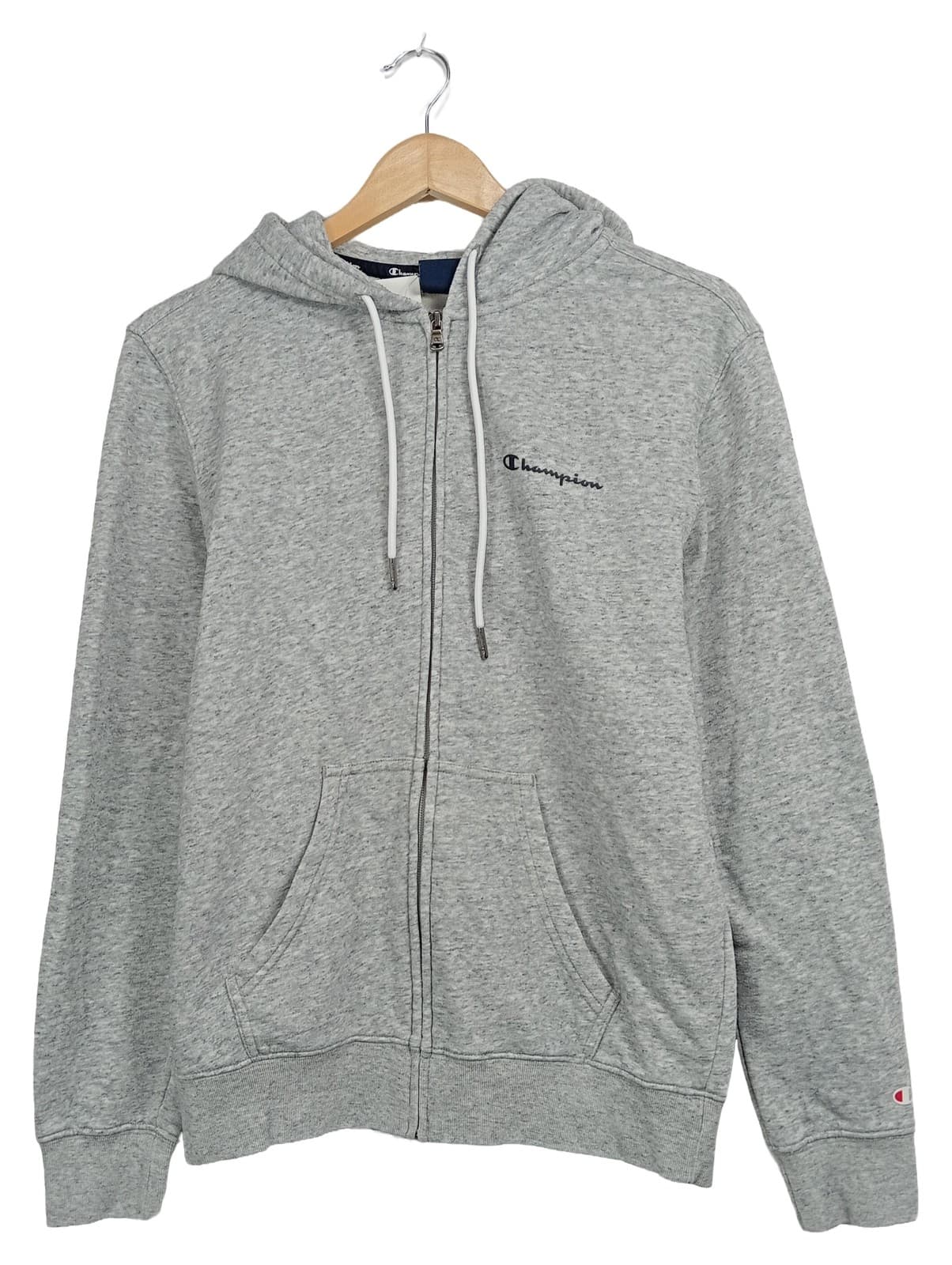 Champion Herren Sweatjacke Kapuzenjacke Hoodie Gr. S Grau Meliert