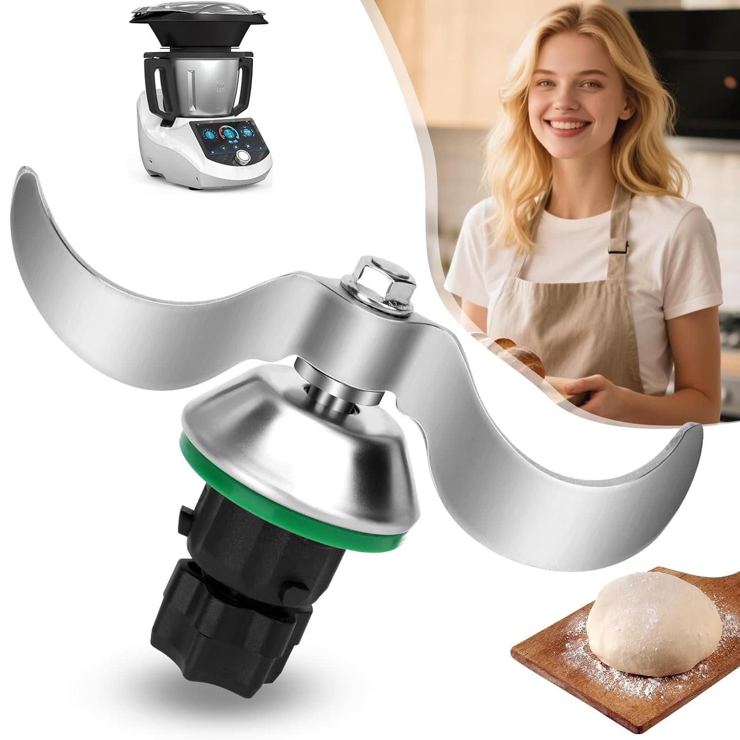 Teigmesser für Thermomix TM6 TM5 Edelstahl Teigmischmesser Mixmesser Messer