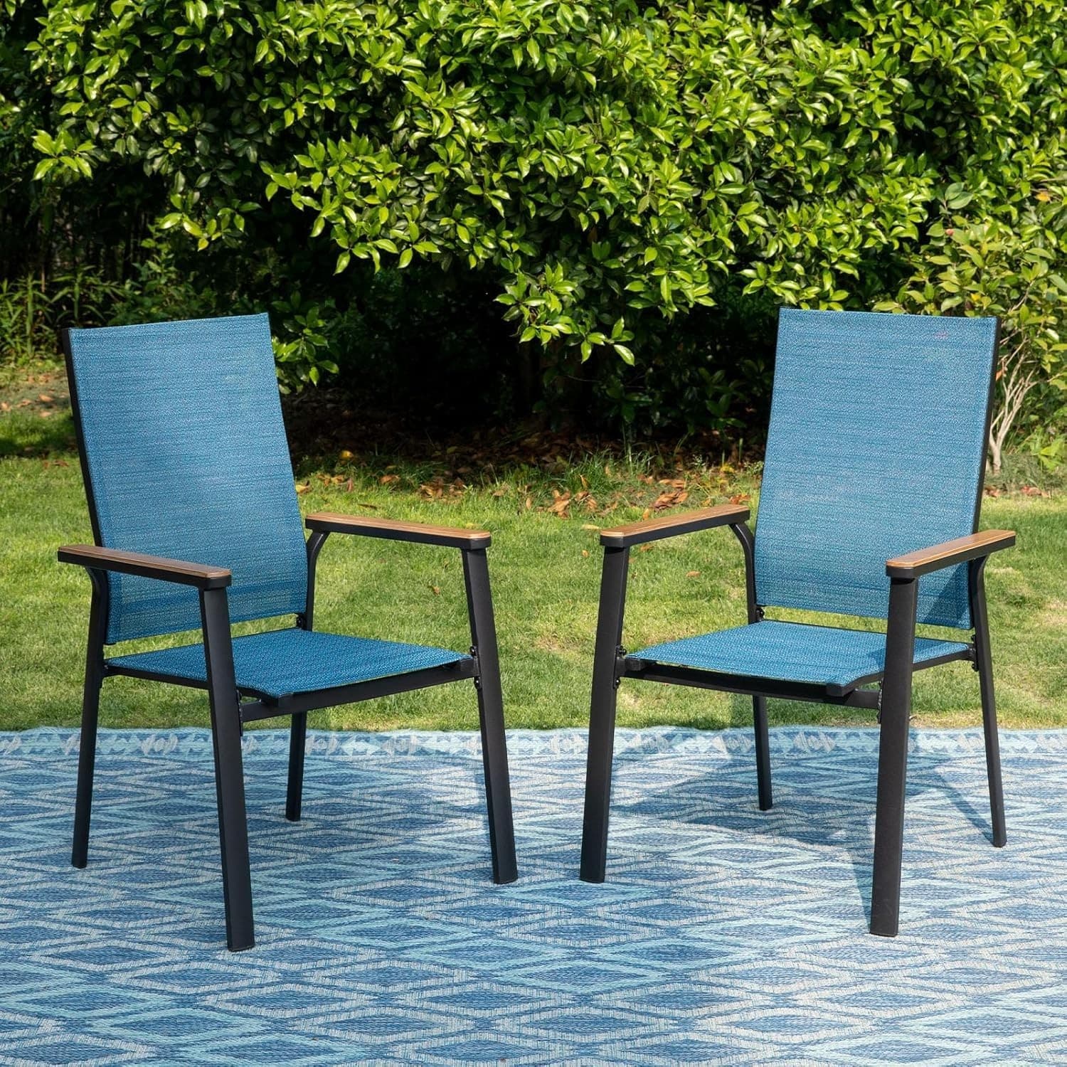 8/6/4/2er Set Gartenstuhl Hochlehner Garten Campingstuhl Aluminium Terrassenstuh